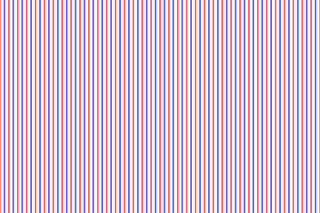 Red and blue vertical lines fabric pattern on white background vector. Wall and floor ceramic tiles seamless pattern.