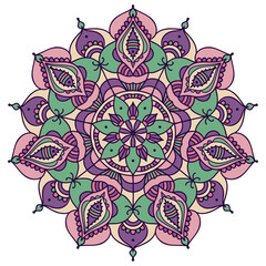 Luxury ornamental colorful mandala design background pattern