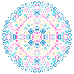 Luxury ornamental colorful mandala design background pattern