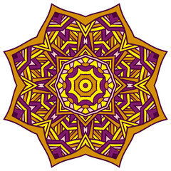 Luxury ornamental colorful mandala design background pattern