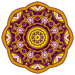 Luxury ornamental colorful mandala design background pattern