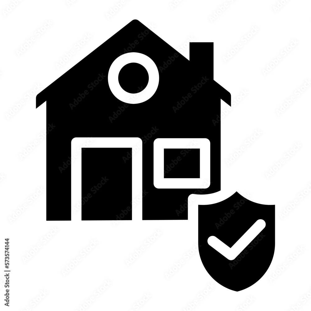 Sticker home insurance icon 