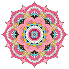 Luxury ornamental colorful mandala design background pattern