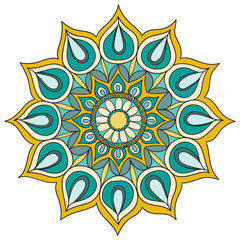 Luxury ornamental colorful mandala design background pattern