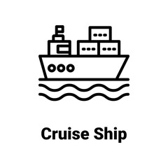 Cruise ship Vector Icon

