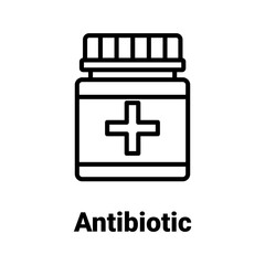 Fototapeta premium Antibiotic Vector Icon