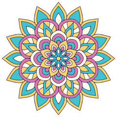Luxury ornamental colorful mandala design background pattern