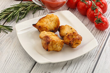 Chicken breast shashlik - grilled meat