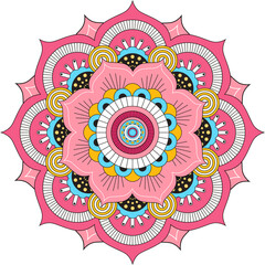 Luxury ornamental colorful mandala design background pattern