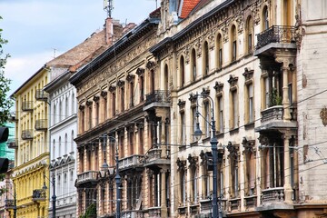 Fototapeta premium Belvaros architecture in Budapest city, Hungary