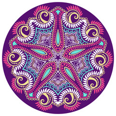 Luxury ornamental colorful mandala design background pattern