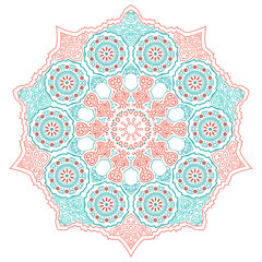 Luxury ornamental colorful mandala design background pattern