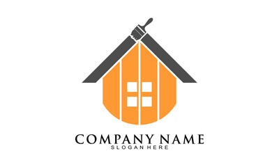 Wall painting simple vector logo