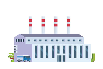 Naklejka premium Vector element factory buildings flat design for city illustration