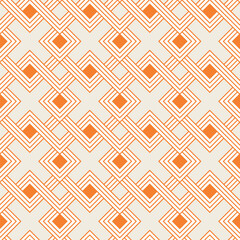 Abstract Squares Cross Geometric Complex Seamless Pattern Trendy Fashion Colors Minimal Psychedelic Lines Perfect for Allover Fabric Print or Wrapping Paper