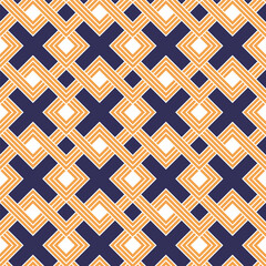 Abstract Squares Cross Geometric Complex Seamless Pattern Trendy Fashion Colors Minimal Psychedelic Lines Perfect for Allover Fabric Print or Wrapping Paper