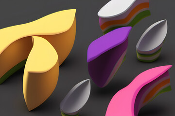 Obraz premium colorful abstract background with floating blocks 