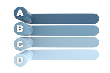 Obraz premium Perspective Infographic Pillars with shadows. Presentation template. 5 step options. Chart concept