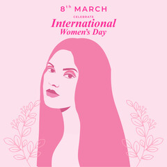 Happy International women's day creative banner design
