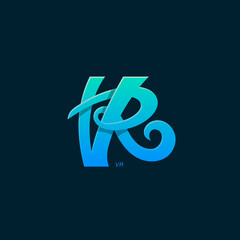Abstract VR Letter Logo