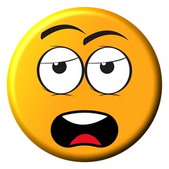 confused face emoticon cartoon