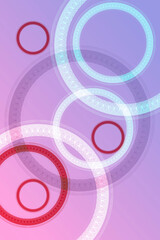 Obraz premium Hand drawn illustration in neon colors with geometric elements 