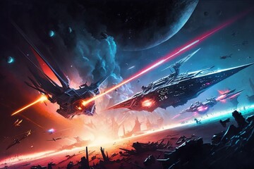 Galactic Conflict: A Study of Space War. Generative AI. 