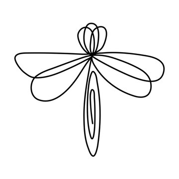 Seamless lines, stylish dragonflies, vectors, ideal for posters, stickers and postcards.