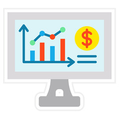 Stock Market Sticker Icon