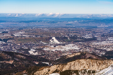 Fototapeta premium Poland 2022. Beautiful view on the snow Tatry. Zakopane, Giewont, Kasprowy Wierch, Swinica, Rysy, Kresanica.