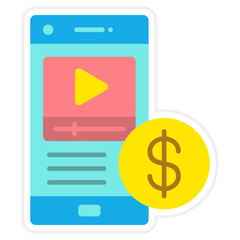 Paid Content Sticker Icon