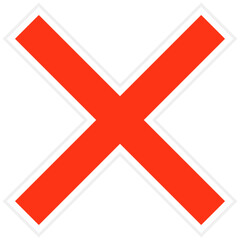 Cross Sticker Icon