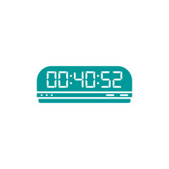 Digital, clock, led icon vector image. Can also be used for home electronics and appliances. Suitable for mobile apps, web apps and print media.