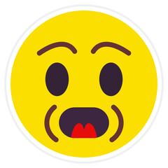 Fototapeta premium Yelling Sticker Icon