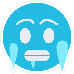 Cold Sticker Icon