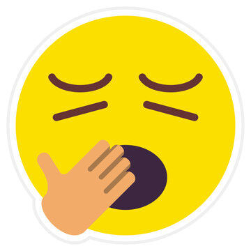 Yawn Sticker Icon
