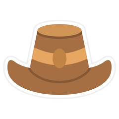 Autumn Hat Sticker Icon