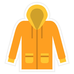 Raincoat Sticker Icon