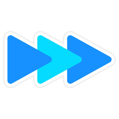 Fast Forward Sticker Icon
