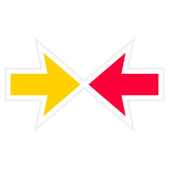 Opposite Arrows Sticker Icon
