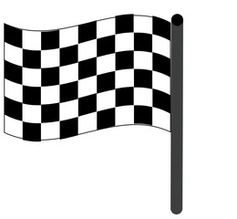 Checkered flag or finish flag icon vector stock illustration