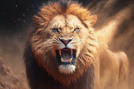 Angry lion Wallpaper Download  MobCup