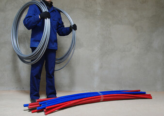 Plumber and plastic pipes