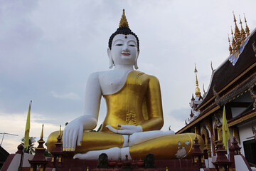 Buddha statue near Wat Rajamontean buddhist temple in Chiang Mai, Thailand
