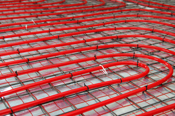 Underfloor heating in construction of new house