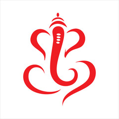 Creative Lord Shri Ganesha icon vector design background