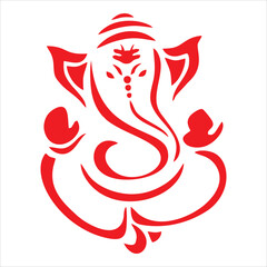Creative Lord Shri Ganesha icon vector design background