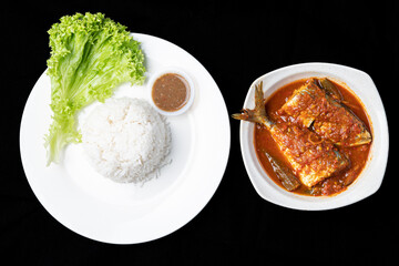 Asam Pedas Ikan translated as Spicy Sour Fish. Polular in Malaysia especially Malacca. Served on rice.