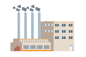 Naklejka premium Vector element factory buildings flat design for city illustration