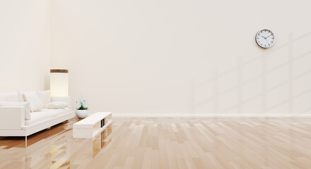 Fototapeta na wymiar Living room interior space Japanese style architecture Zen in a modern empty room Minimalist studio 3D illustration